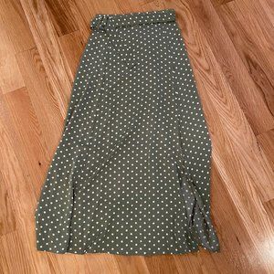 Glamaker Polka Dot Skirt With Split Women's Large
